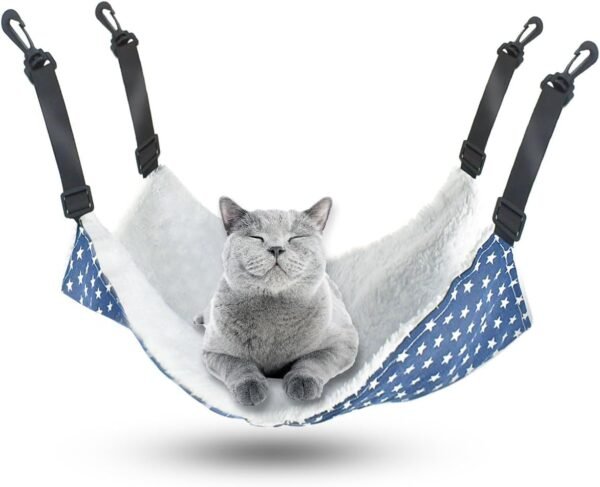 Reversible Hanging Hammock Bed for Cats
