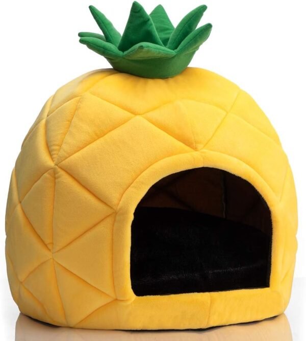 Yellow pineapple-shaped warm cave bed