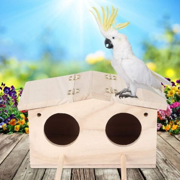 Wooden bird breeding box