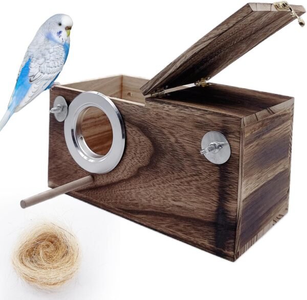 Wooden breeding box set