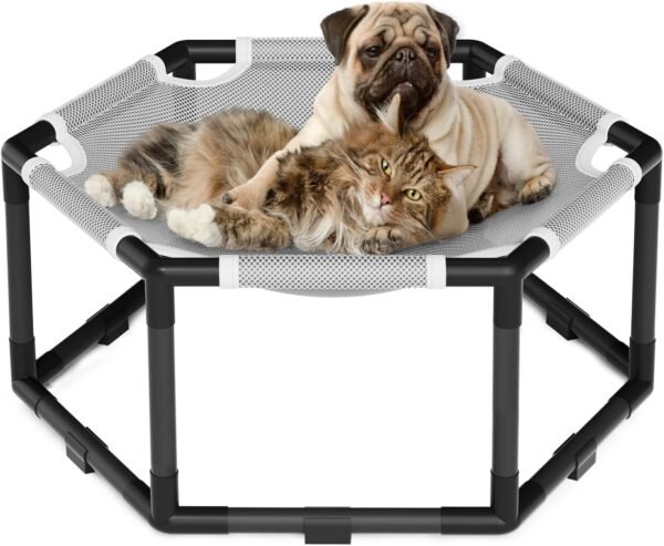 Hexagonal Elevated Cat Hammock Bed